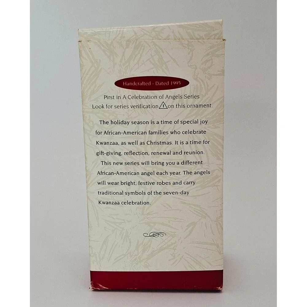 1995 Hallmark Keepsake A Celebration of Angels #1 Kwanzaa Ornament w/ Box